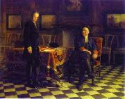 Nikolai Ge Peter the Great Interrogating the Tsarevich Alexei Petrovich at Peterhof, oil painting